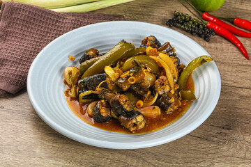 Roasted eel with lemongrass and sauce