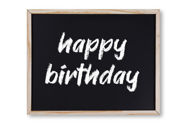 Obraz premium happy birthday concept chalk on chalkboard