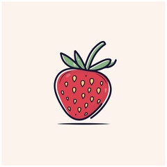 Fototapeta premium strawberry on white background