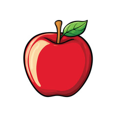 red apple illustration