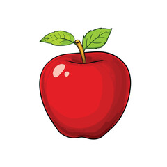 red apple isolated on white