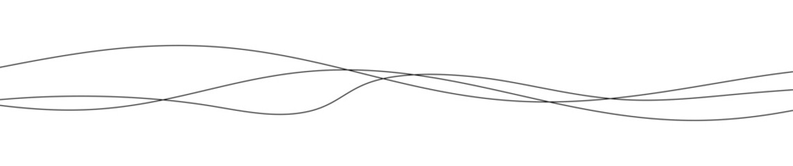 Thin curved wavy lines