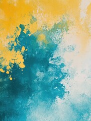 Fototapeta premium Yellow Blue Painting Wall
