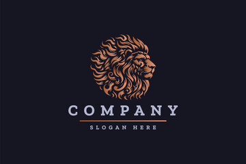 Brave Lion Head Logo

