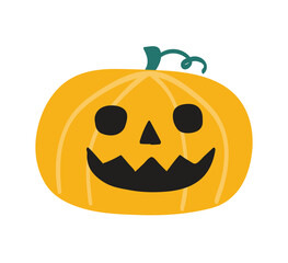 Spooky pumpkin icon. Halloween design. Vector illustration