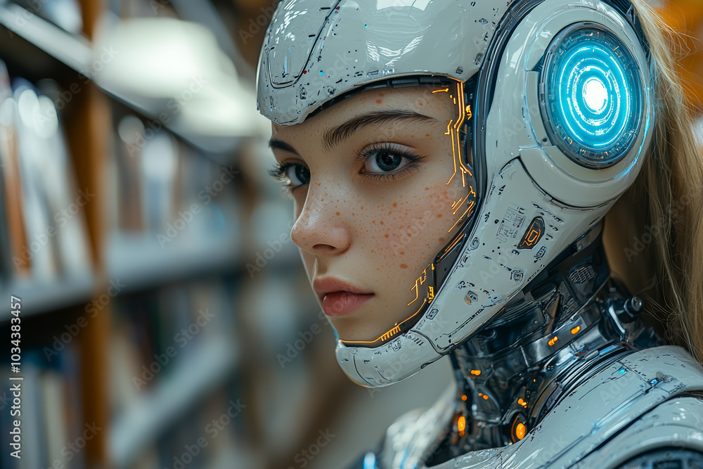 Aufkleber an ai-driven platform helping students choose courses based on their strengths and interests, repres