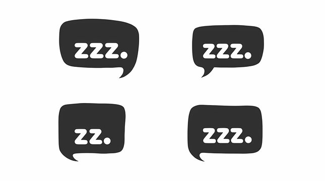 Schlafende Gedankenblasen im minimalistischen Design