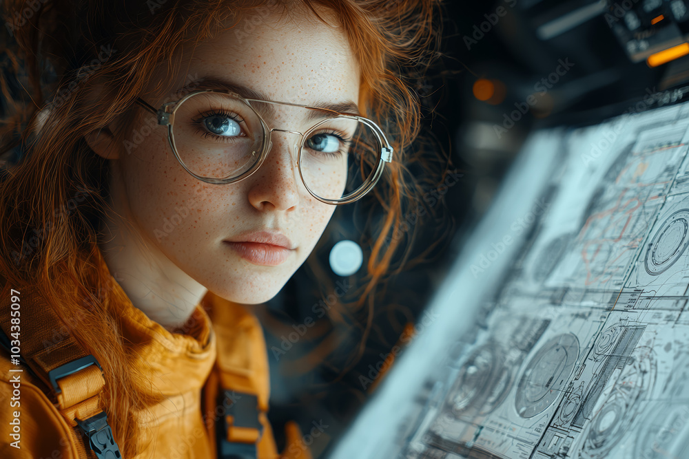 Poster a virtual tutor guiding a student through complex math problems, symbolizing ai's role in specialize
