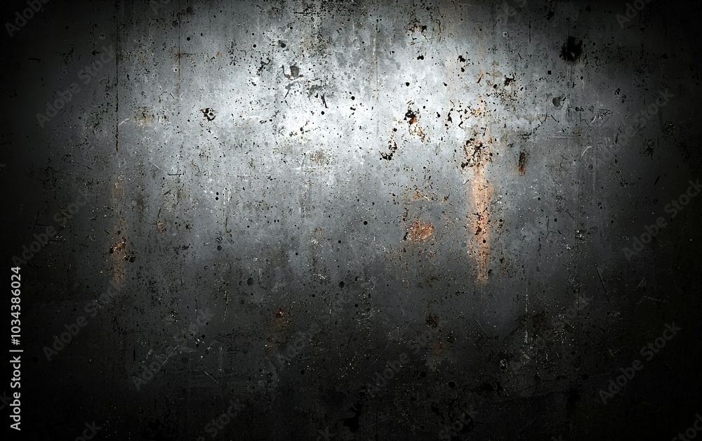 Poster weathered concrete wall with textures and shadows illuminated by soft light in an industrial setting