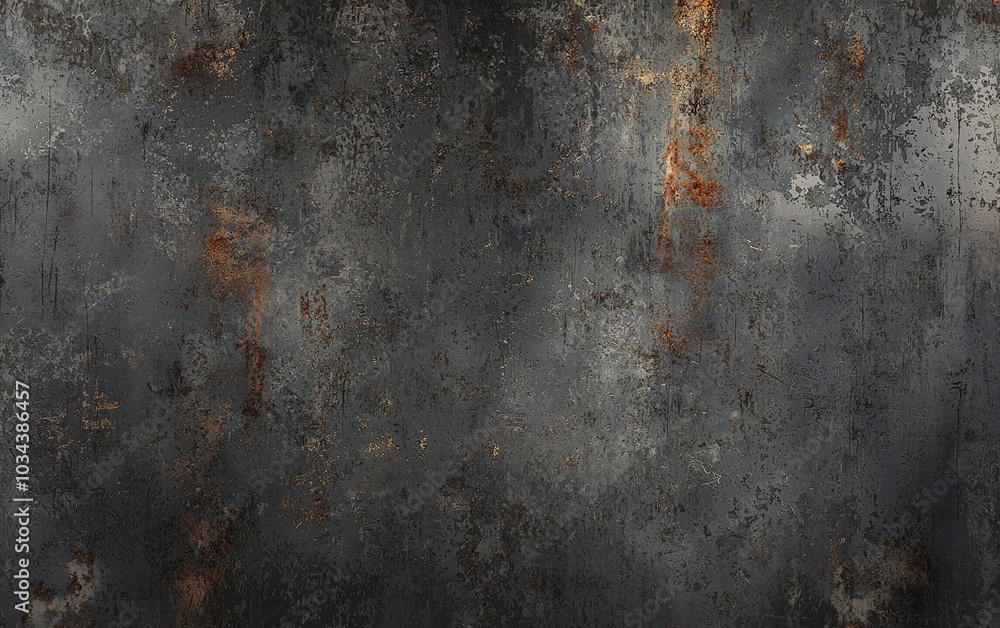 Poster a textured surface showcasing layers of rust and grime, perfect for backgrounds or design elements i