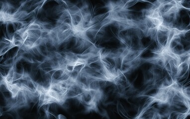 Wisps of smoke swirling against a dark background create an ethereal and mysterious atmosphere in a dimly lit environment