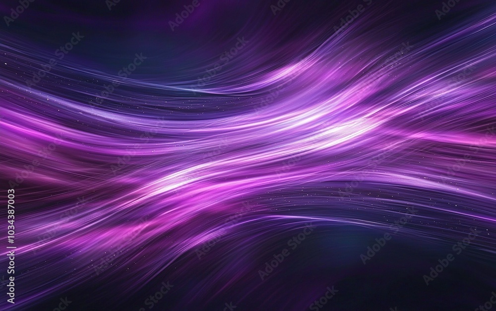 Poster dynamic purple waves creating a mesmerizing abstract pattern in a dark background, showcasing the be
