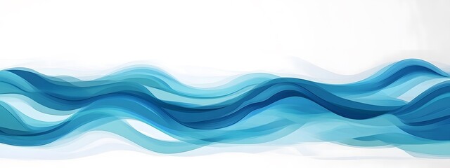Vector illustration of a wavy lines background. Blue and white vector line pattern with ocean waves, sea or water texture