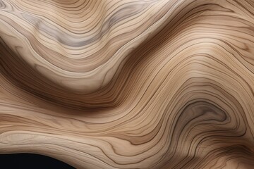 Fototapeta premium The artwork features beautifully flowing patterns in wood highlighting varied grains and hues that create a sense of movement and depth