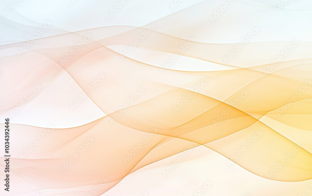 Poster soft flowing waves of warm colors create an abstract background for creative projects or artistic de