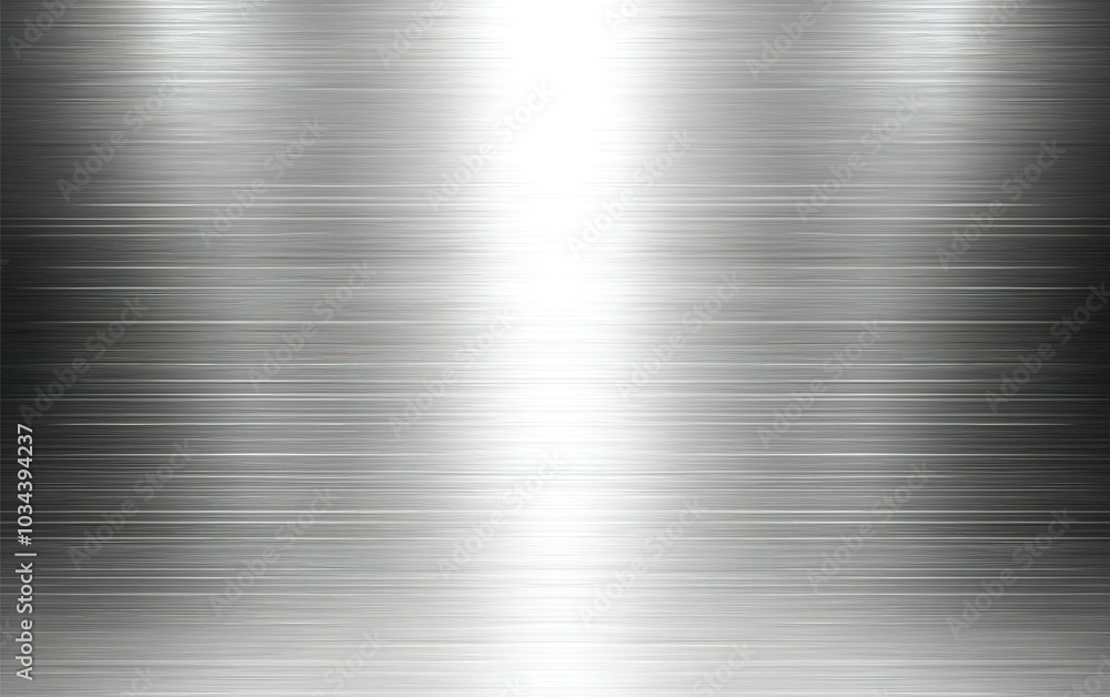 Poster polished metal surface with subtle horizontal lines reflecting soft light in an industrial setting