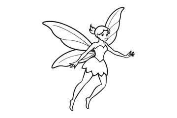 Fairy Flight Silhouette Vector Illustration, Fairy Flight Silhouette 