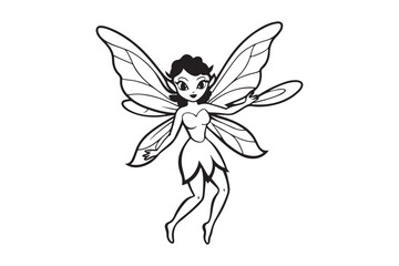 Fairy Flight Silhouette Vector Illustration, Fairy Flight Silhouette 