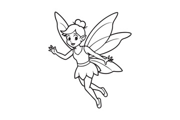 Fairy Flight Silhouette Vector Illustration, Fairy Flight Silhouette 