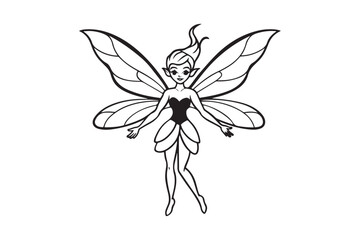Fairy Flight Silhouette Vector Illustration, Fairy Flight Silhouette 