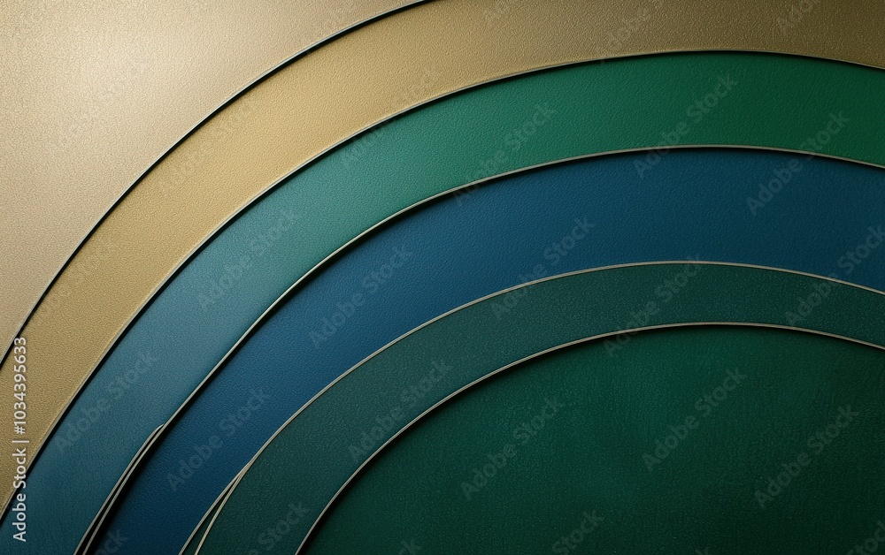 Aufkleber Textured layers of curved patterns in earthy tones displayed on a backdrop during natural light at a creative workspace