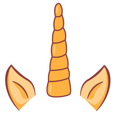 Magic unicorn horn with ears