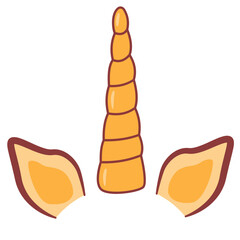 Magic unicorn horn with ears
