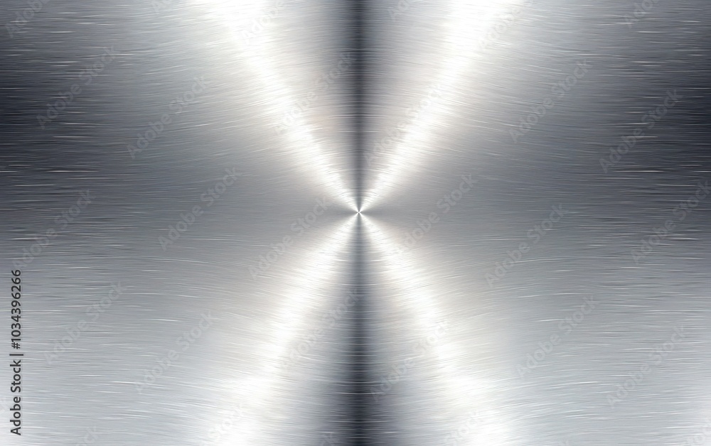 Poster shiny brushed metal surface reflecting light with subtle textures in a symmetrical pattern