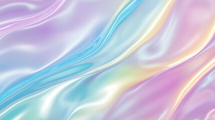 Holographic gradient background with iridescent colors and smooth flowing textures.