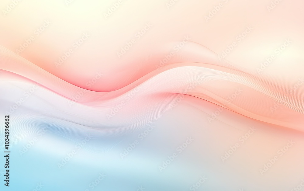 Aufkleber soft pastel colors blend seamlessly in a tranquil abstract design, creating a calming atmosphere for