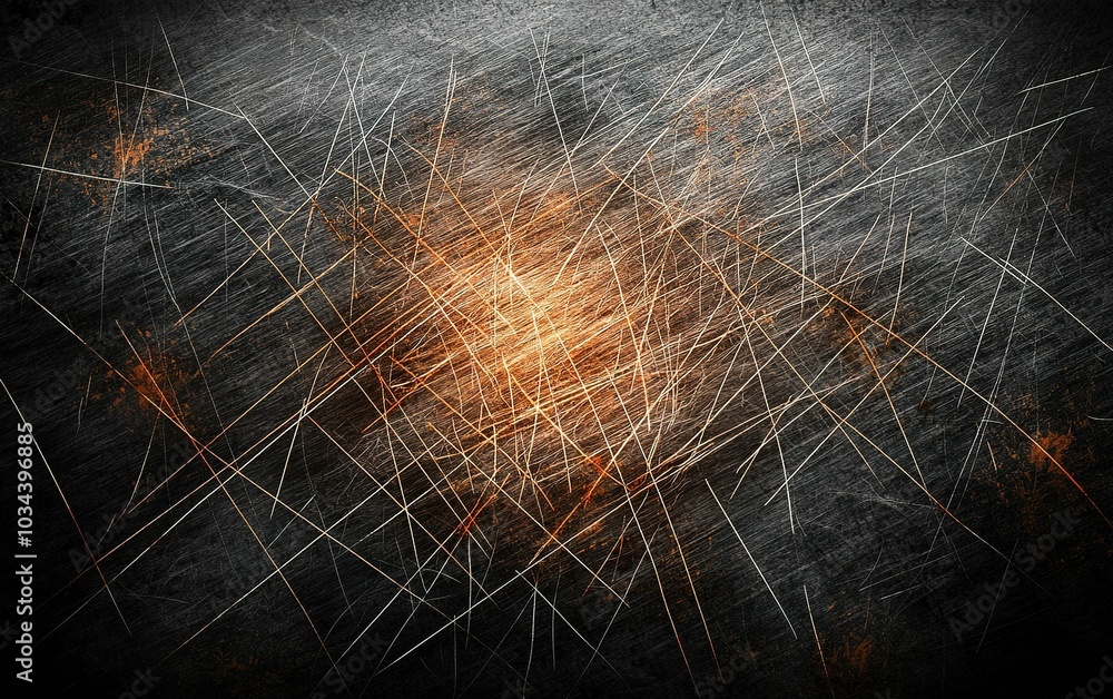 Poster abstract texture with scratches and light elements creating an artistic representation of movement a