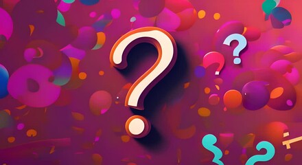 Question marks question ask wonder answer concept idea or symbol abstract background in colors and patterns for Ask a Stupid Question Day 4K