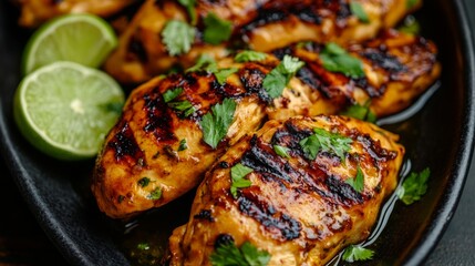 The national cuisine of Mexico: Chicken with lime and tequila.