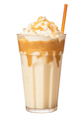 PNG A caramel milkshake smoothie dessert drink.