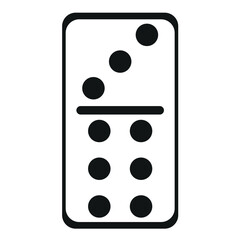 the game of dominoes. set of black blocks. vector illustration domino.