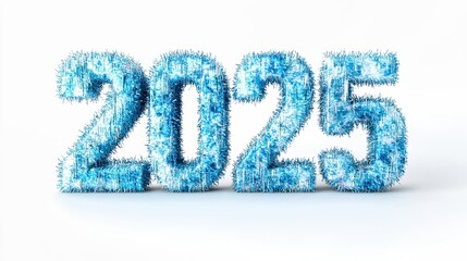 2025 gold numbers celebrating new year on white background