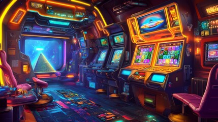 Alienthemed slot machine with futuristic elements and bonus games