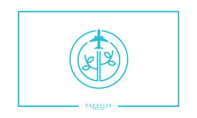 Travel Logo Design.  airplane logo design graphic symbol icon vector