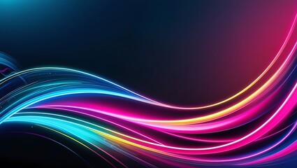 Abstract colorful wave background. Generative Ai.