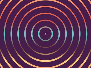 Abstract geometric background with concentric circles in shades of orange, blue, and purple, creating a dynamic and visually captivating design.