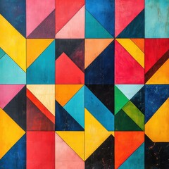 Abstract Geometric Pattern with Bright Colors