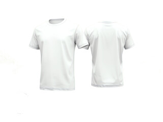Fototapeta premium white polo t-shirt 3d mockup of front and back, isolated on transparent background