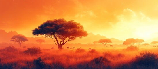 African Savanna Sunset