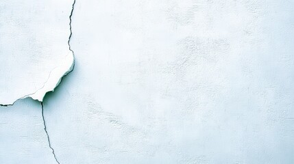 Fototapeta premium Cracked wall showing damage and deterioration of plaster