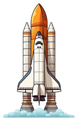 Obraz premium PNG Space shuttle aircraft vehicle rocket.