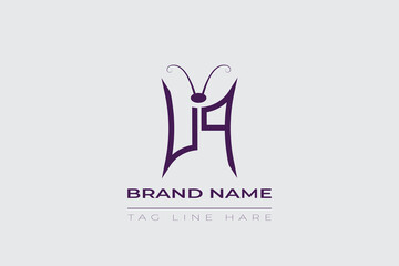 UQ Butterfly logo design. Butterfly initials U and Q line art logo template. This design can be used in cosmetics fashion and jewelry.