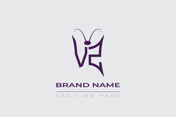 VZ Butterfly logo design. Butterfly initials V and Z line art logo template. This design can be used in cosmetics fashion and jewelry. 