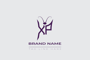 XP Butterfly logo design. Butterfly initials X and P line art logo template. This design can be used in cosmetics fashion and jewelry. 