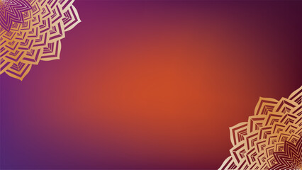 Round mandala on colorfull gradient background. Translucent mesh pattern in the form of a mandala. Mandala with floral patterns. Pastel Yoga template. Gradient background with round mandala.V