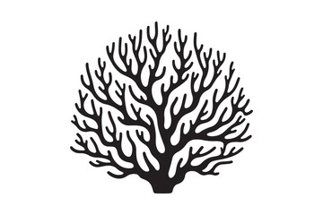 Naklejka premium Coral Silhouette minimalist 19.eps